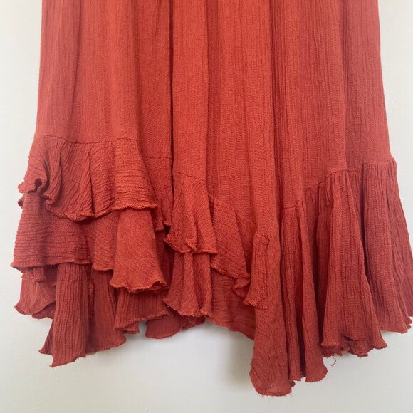 FREE PEOPLE Adella Maxi Slip Dress in rusty coral - Picture 5 of 12